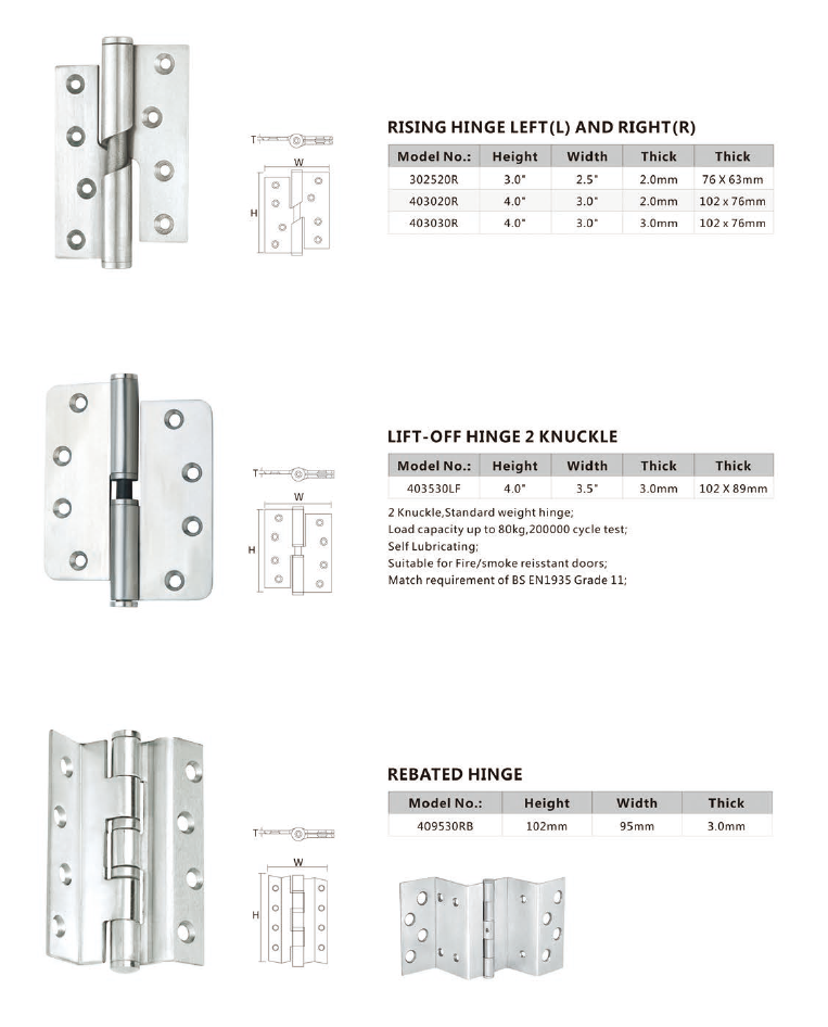 Spring Rising Hinge RISING HINGE/LIFT OFF HINGE/REBATED HINGE_Sunrise Hardware Development ...